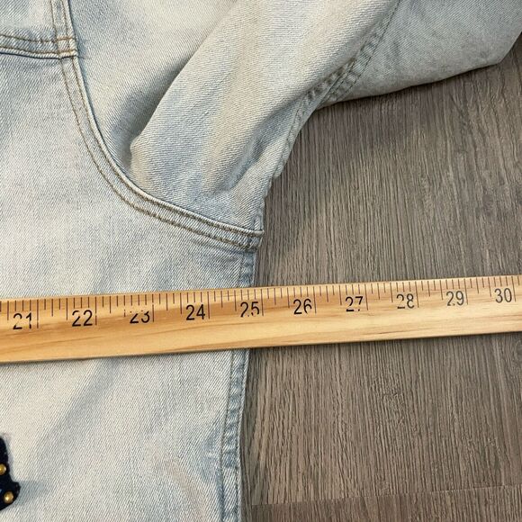 PYFD Vintage Denim Jacket Mens 2XL Guardian Angel King Streetwear Rock Hip Hop - Picture 13 of 16